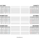 Free Printable Year At A Glance Calendar 2024   Calendarkart |  Calendar 2024