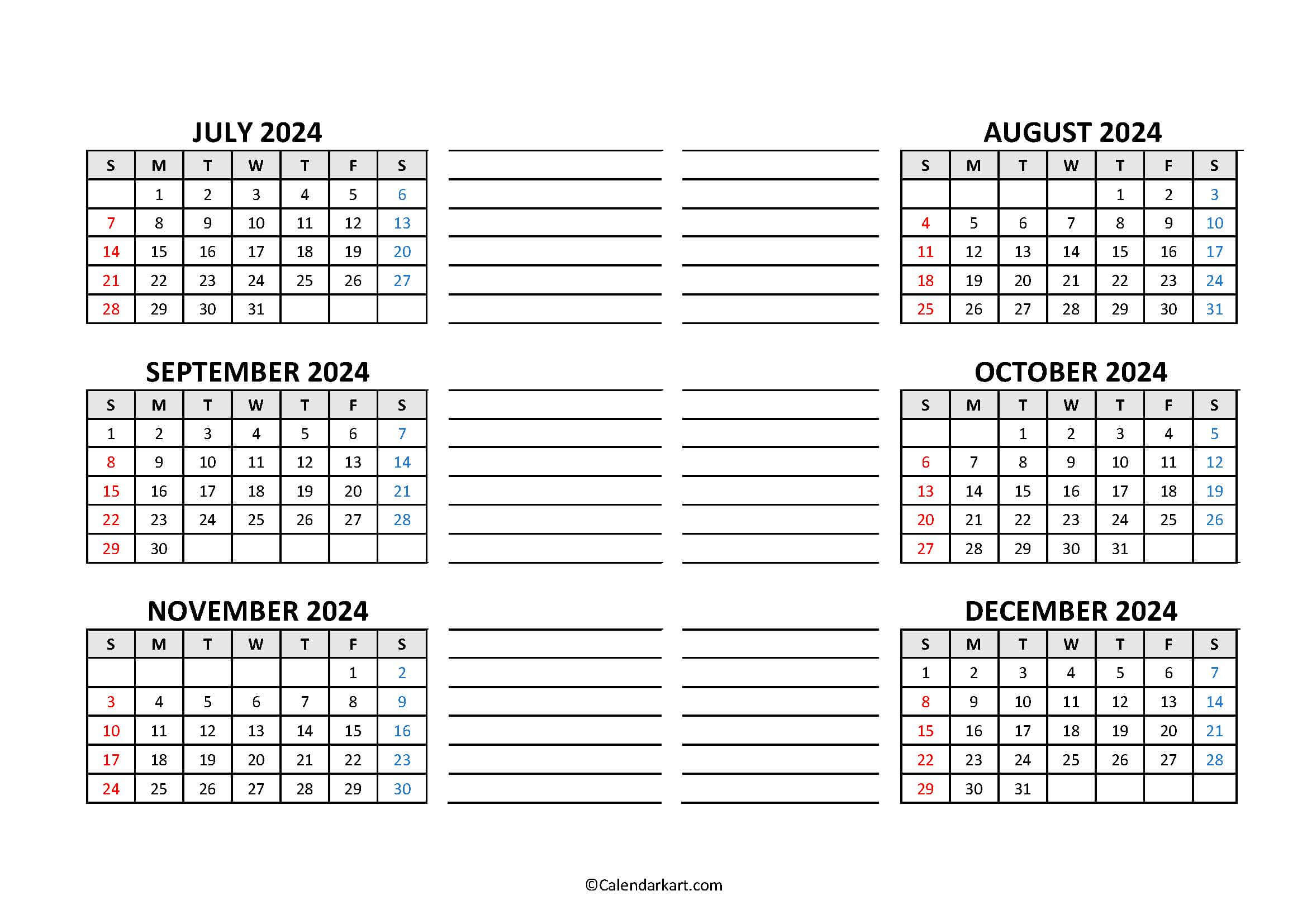 Free Printable Year At A Glance Calendar 2024 - Calendarkart | Calendar 2024