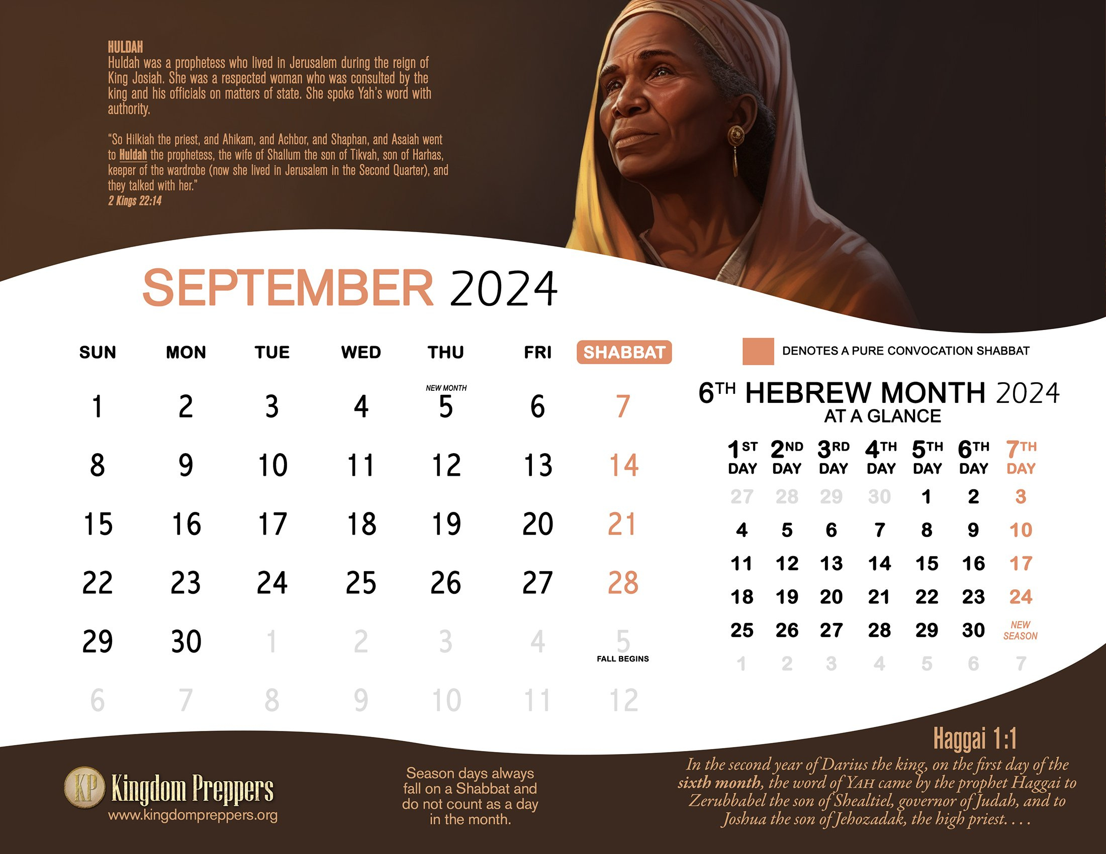 Hebrew Israelite Calendar (2024-2025) — Kingdom Preppers | Calendar 2024
