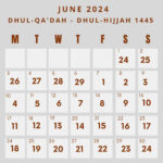 Islamic Calendar 2024   Khwajadarbar | Muslim Calendar July 2024