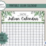 Julian Calendar Military And Government Leaf Design Digital |  Calendar 2024