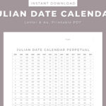 Julian Date Calendar, Project Management, Perpetual/Leap Yr |  Calendar 2024