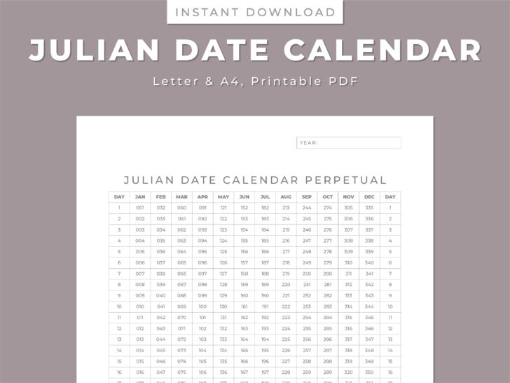 Printable Julian Date Calendar 2024 | Calendar 2024