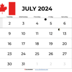 July 2024 Calendar Canada | July 2024 Calendar Canada