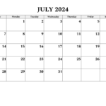 July 2024 Calendar | Free Printable Pdf, Xls And Png | July 2024 Calendar Png