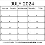 July 2024 Calendar   Free Printable With Holidays And Observances | 21 July 2024 Calendar Printable