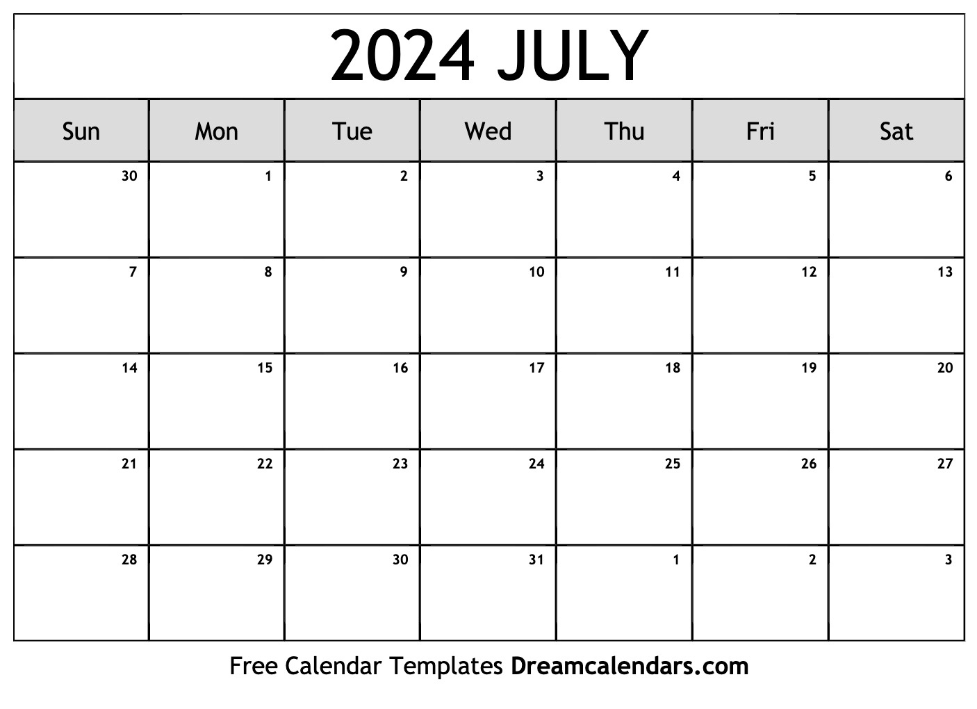 July 2024 Calendar - Free Printable With Holidays And Observances | Google Calendar July 2024