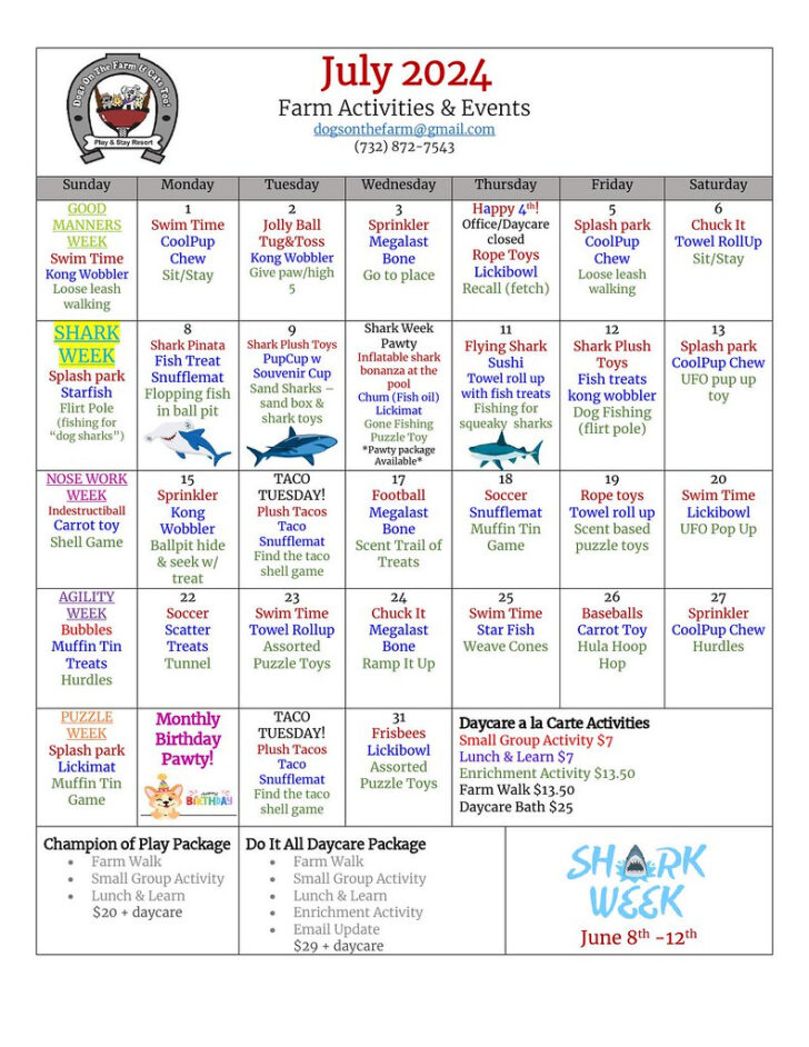 July Event Calendar 2024 | Calendar 2024