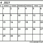 July 2024 Calendar Printable | 25th July 2024 Calendar Printable
