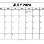 July 2024 Calendar Printable Templates With Holidays |  Calendar 2024