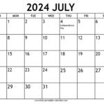 July 2024 Calendar Us Holidays   Free Printable Calendar | Free Printable July Calendar 2024 With Holidays