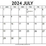 July 2024 Calendar Us Holidays   Free Printable Calendar | Holiday Calendar 2024 July