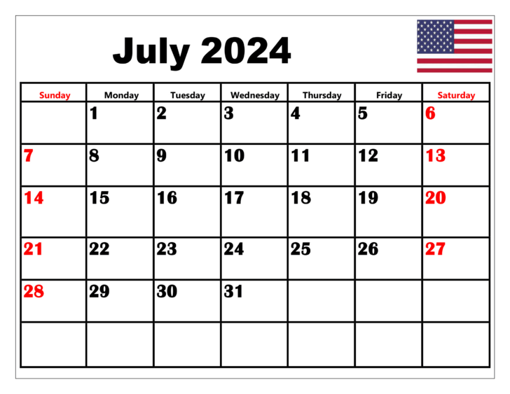 Holiday Calendar 2024 July | Calendar 2024