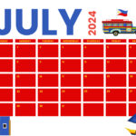 July 2024 Calendar With Holidays Philippines Template   Edit | Philippine Calendar July 2024