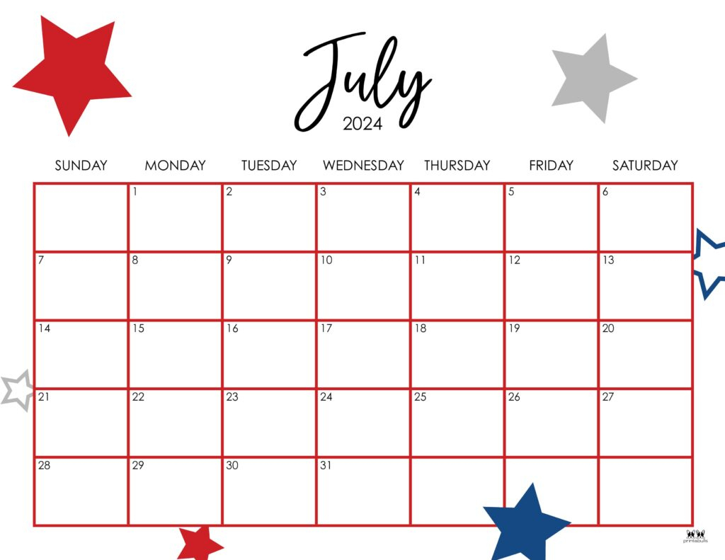 July 2024 Calendars - 50 Free Printables | Printabulls | Calendar 2024