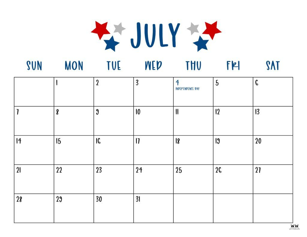 July 2024 Calendars - 50 Free Printables | Printabulls | Calendario | 15 July 2024 Calendar Printable