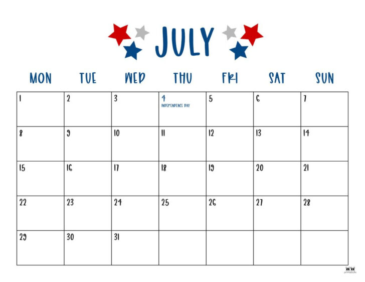 Free Printable Calendar July 2024 June 2024 | Calendar 2024