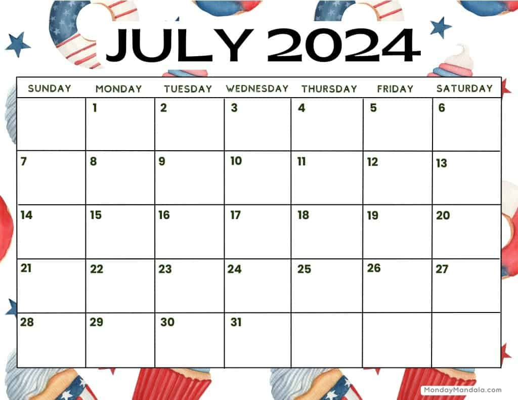 July 2024 Calendars (52 Free Pdf Printables) | Calendar 2024