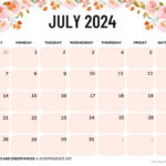 July 2024 Calendars (52 Free Pdf Printables) | July 2024 Calendar Colorful