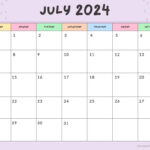 July 2024 Calendars (52 Free Pdf Printables) | July 2024 Calendar Colorful