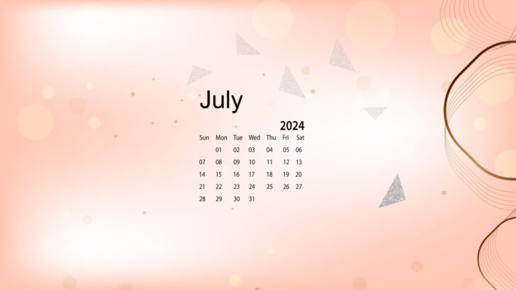 July 2024 Calendar Desktop Background | Calendar 2024