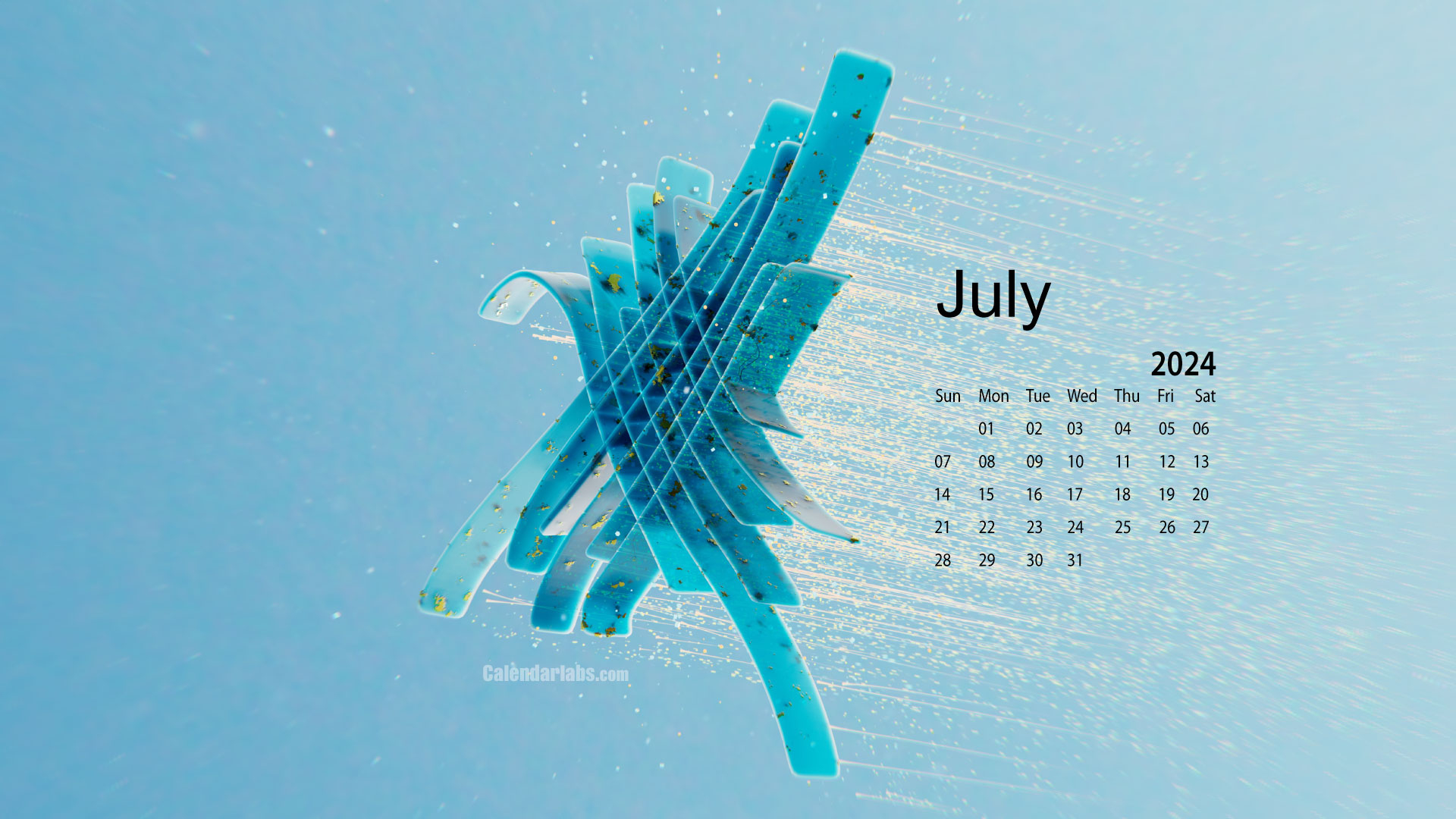 July 2024 Desktop Wallpaper Calendar - Calendarlabs | July 2024 Calendar Desktop Background