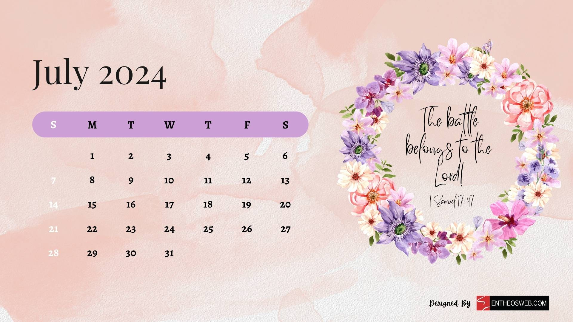 July 2024 Desktop Wallpaper Calendar | Entheosweb | July 2024 Calendar Desktop