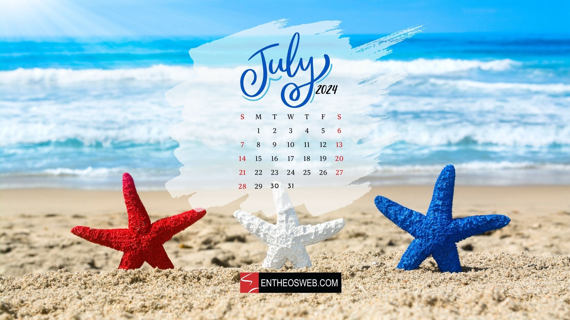 July 2024 Desktop Wallpaper Calendar | Entheosweb | July 2024 Calendar Screensaver