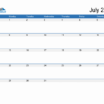 July 2024 Monthly Calendar (Pdf, Word, Excel) | July 2024 Calendar Microsoft Word