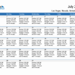 July 2024 Sunrise And Sunset Calendar For Las Vegas (Pdf, Excel, Word) |  Calendar 2024