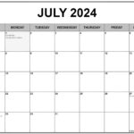 July 2024 With Holidays Calendar | July 2024 Calendar Canada