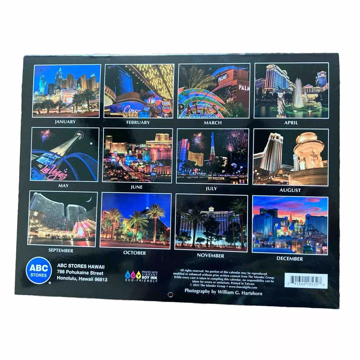 Las Vegas 2024 Wall Calendar Abc Stores Usa Brand New Fast Shipping Free | Calendar 2024