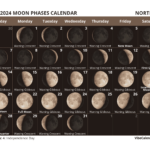 Moon Phases Calendar 2024: Printable Monthly Templates | July 2024 Moon Calendar