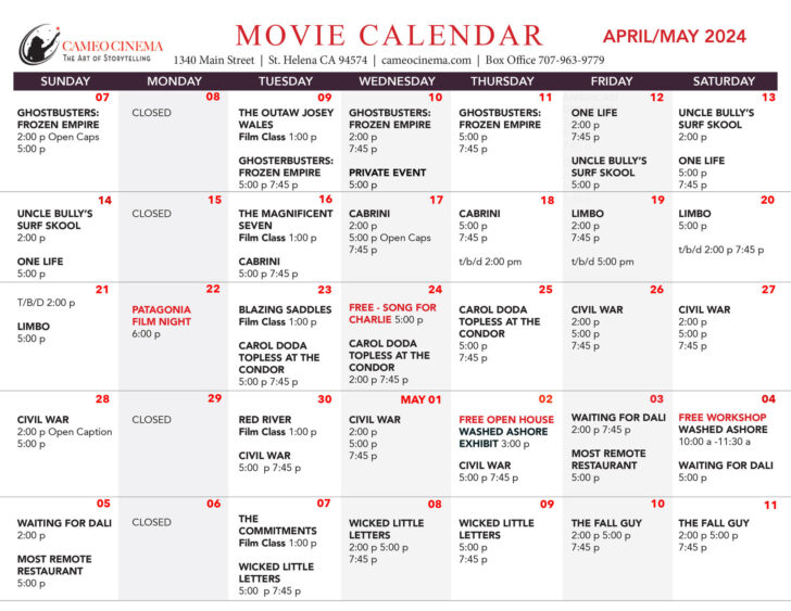 July Movie Calendar 2024 | Calendar 2024