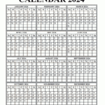 Printable 2024 Calendar   One Page 12 Month Calendar | 2024 Julian Calendar Printable Free Download