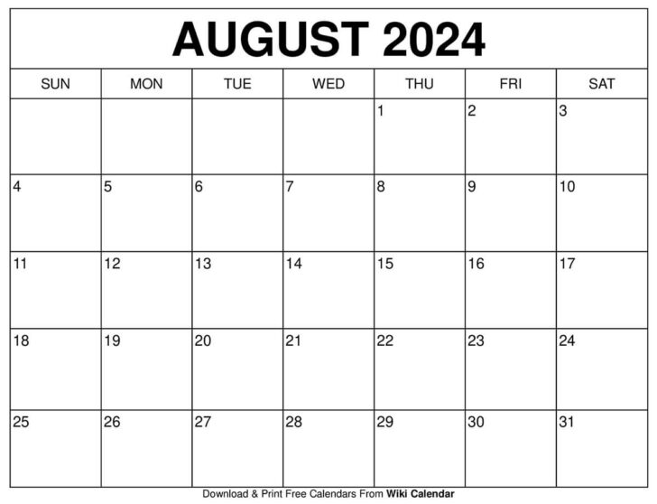 July August 2024 Calendar Free Printable | Calendar 2024