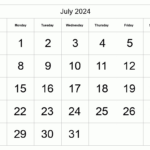 Printable July 2024 Calendar   Big Dates | Large Printable Calendar July 2024