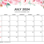 Printable July 2024 Calendar Templates With Holidays |  Calendar 2024