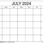 Printable July 2024 Calendar Templates With Holidays | Daily Calendar 2024 July