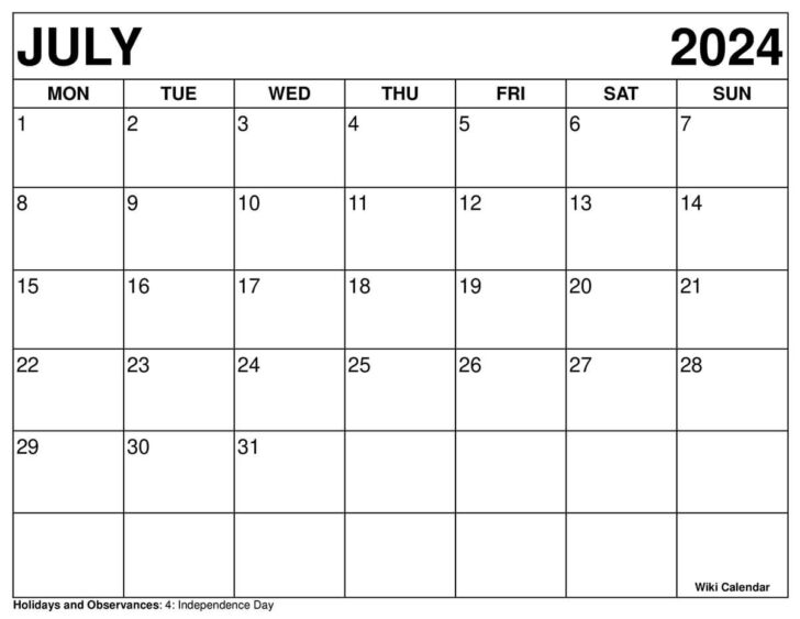 Editable Calendar For July 2024 | Calendar 2024