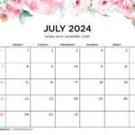 Printable July 2024 Calendar Templates With Holidays | July 2024 Calendar Wiki