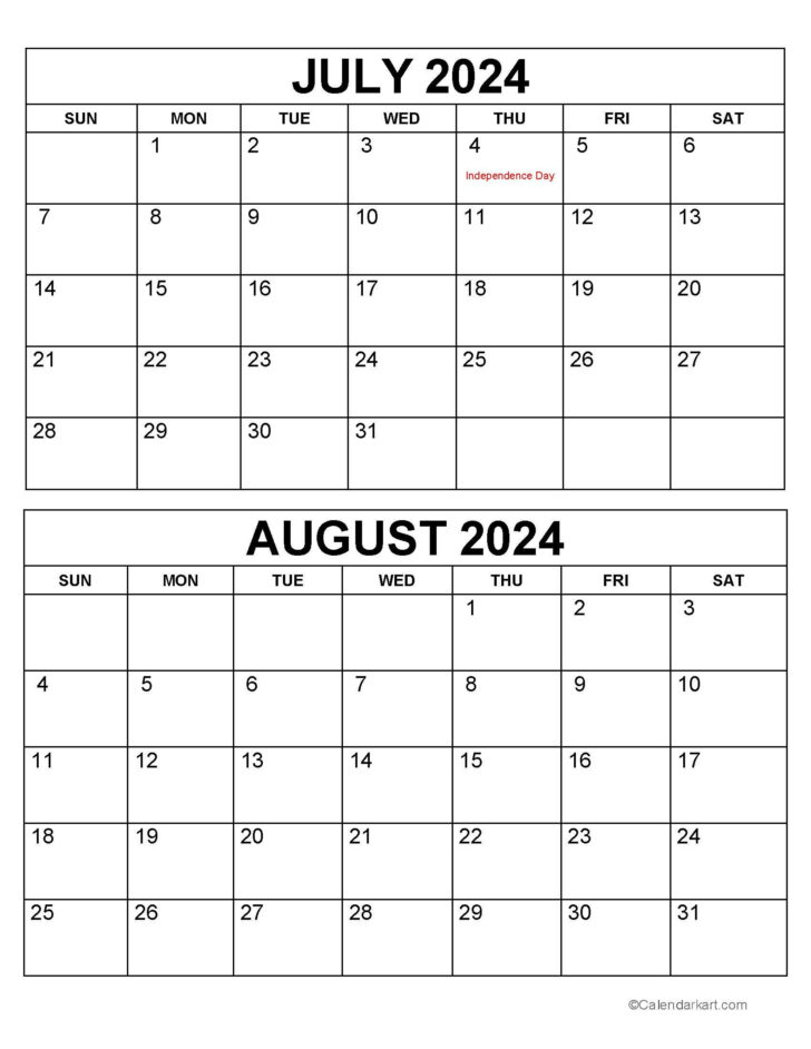 Calendar June July August 2024 Printable | Calendar 2024