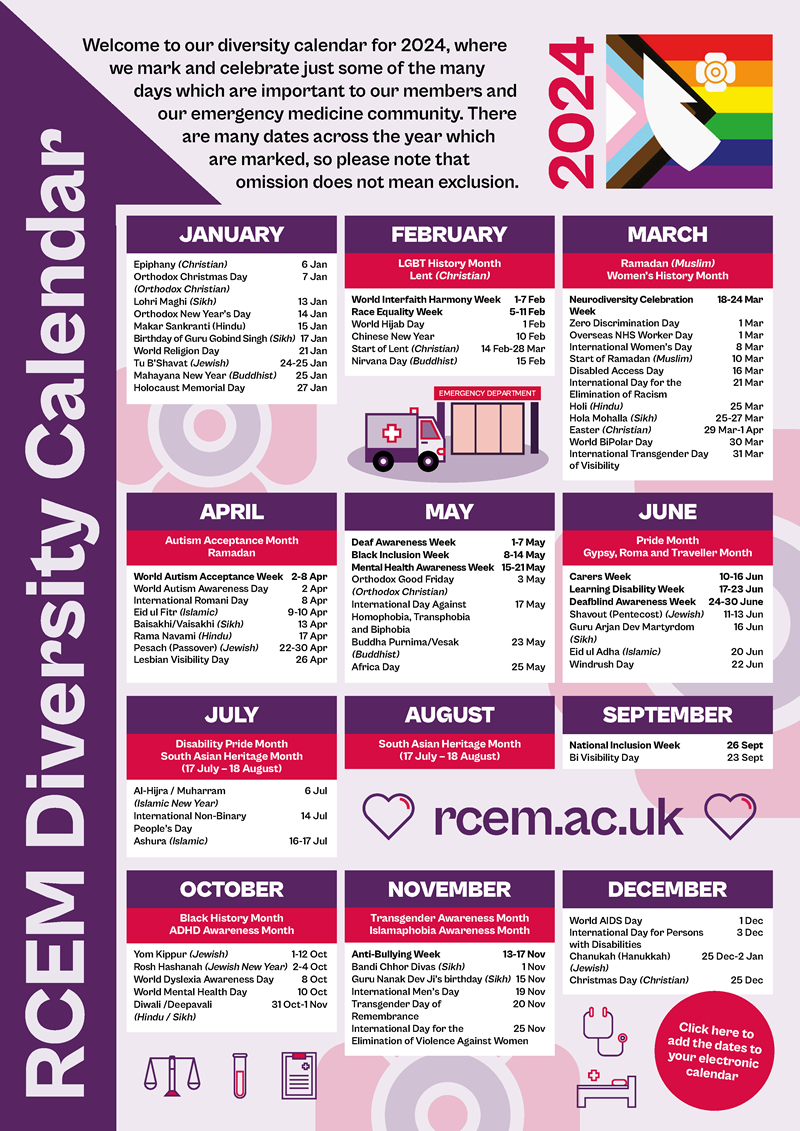 Rcem Edi Calendar Launch | Rcem | July 2024 Diversity Calendar