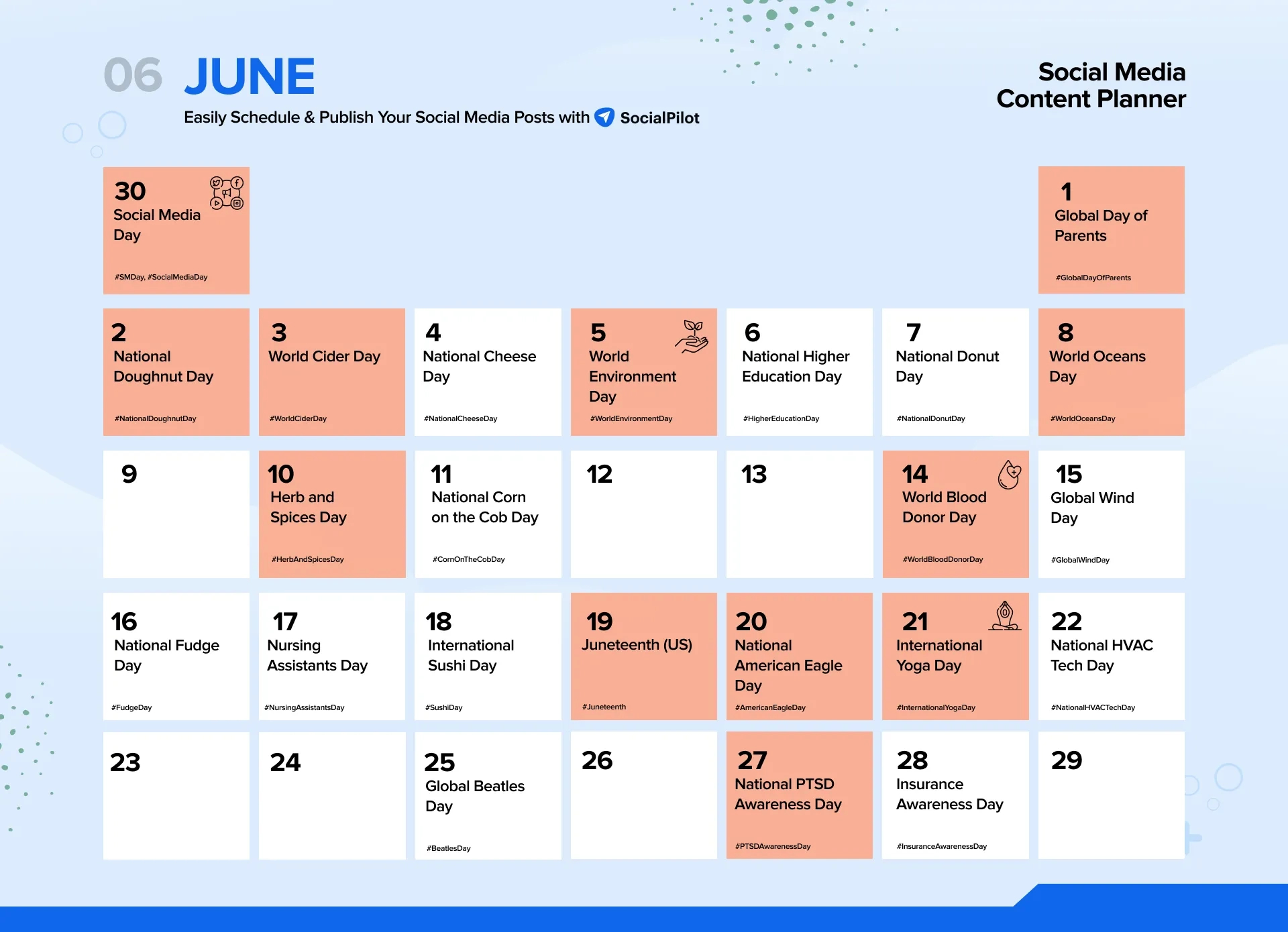 Social Media Holiday Calendar For 2024 | July 2024 Social Media Calendar