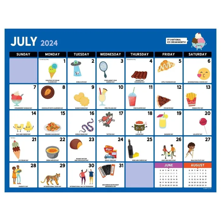 Desk Calendar July 2024 | Calendar 2024