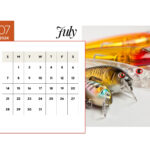 2024 Wall Calendar 2024 Fishing Lure Calendar 2024 Wall Calendar | Fishing Calendar July 2024