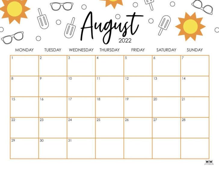 Calendar For August 2022 | Calendar 2024