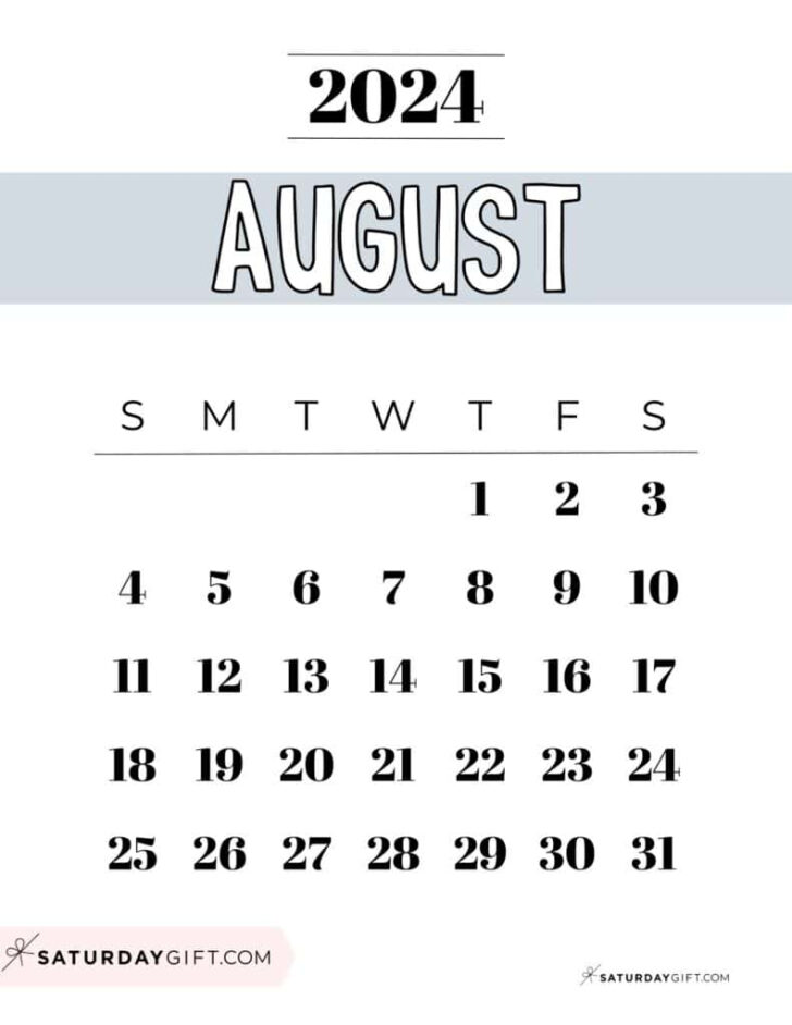 August 4 2024 Calendar | Calendar 2024