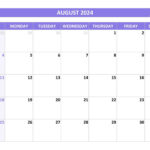 August 2024 Calendar  Calendar.best | Free Printable Editable August 2024 Calendar