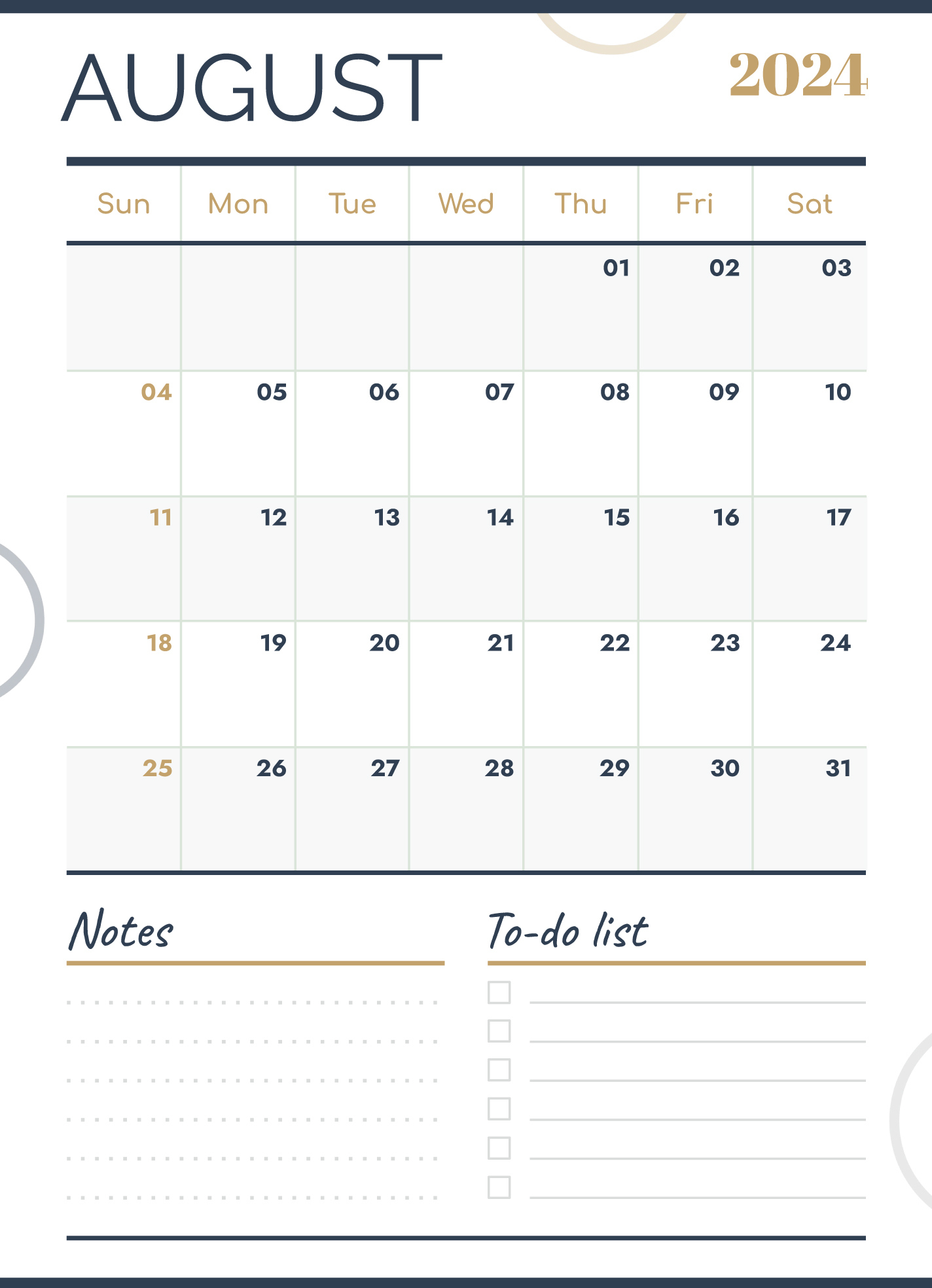 August 2024 Calendar Free Google Docs Template - Gdoc.io | Calendar 2024